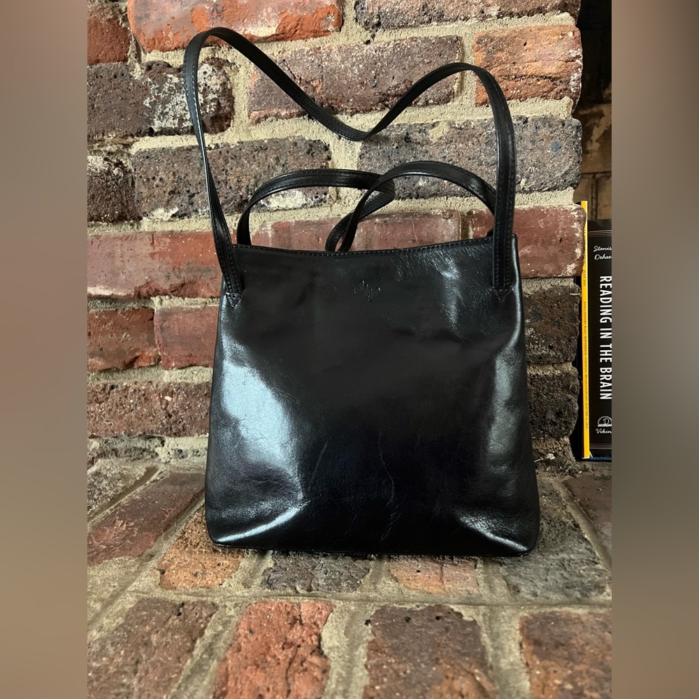 MonSac navy blue leather bag